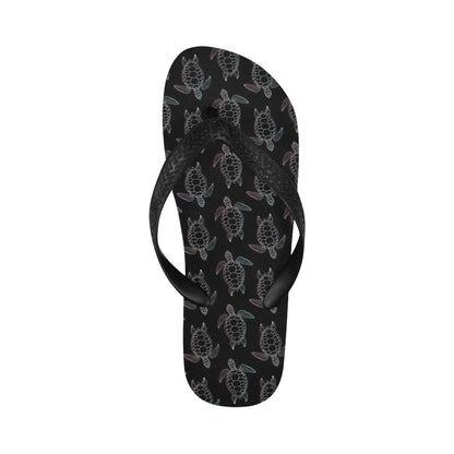 Sea Turtle Print Design LKS3012 Flip Flops