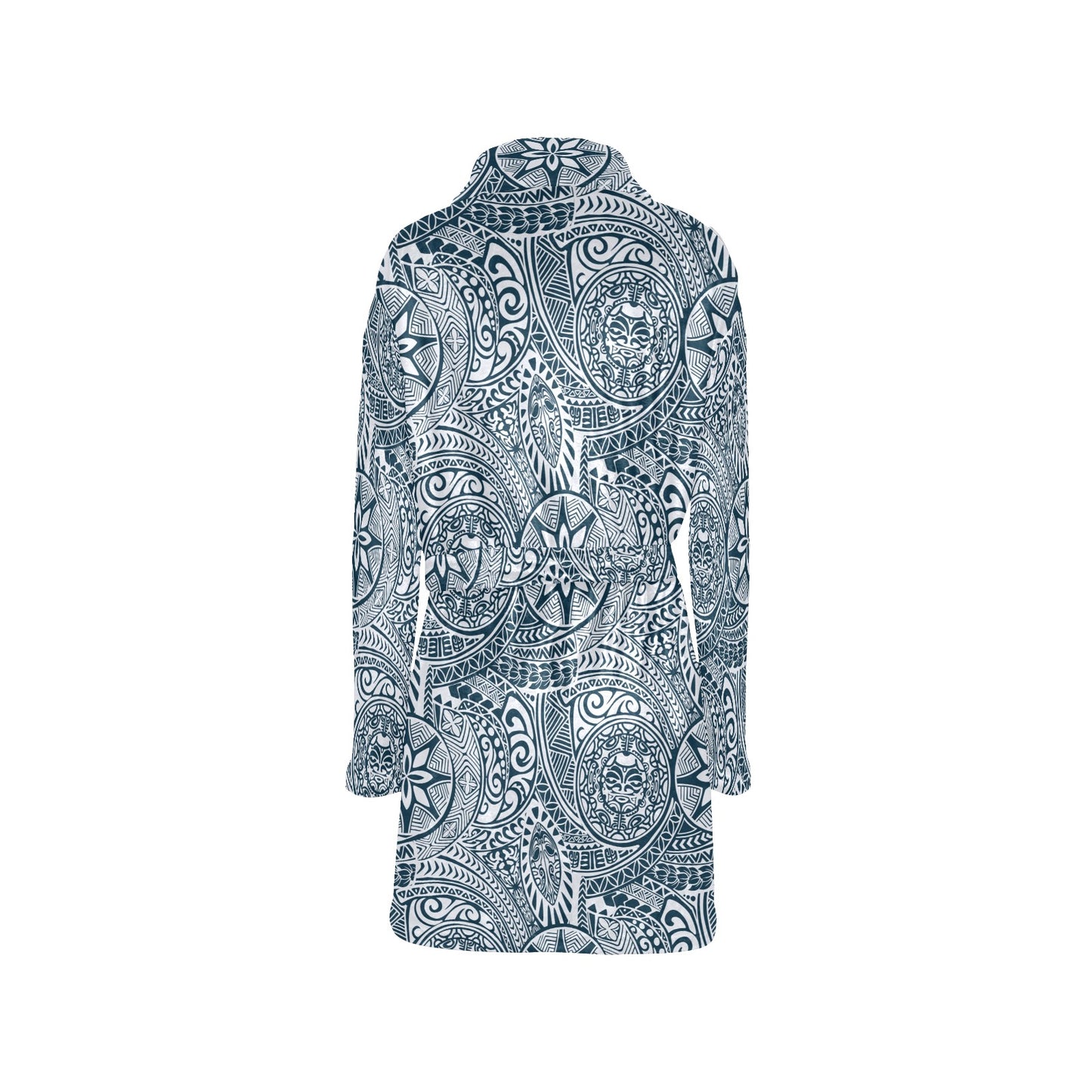 Polynesian Pattern Print Design A03 Women's Fleece Robe