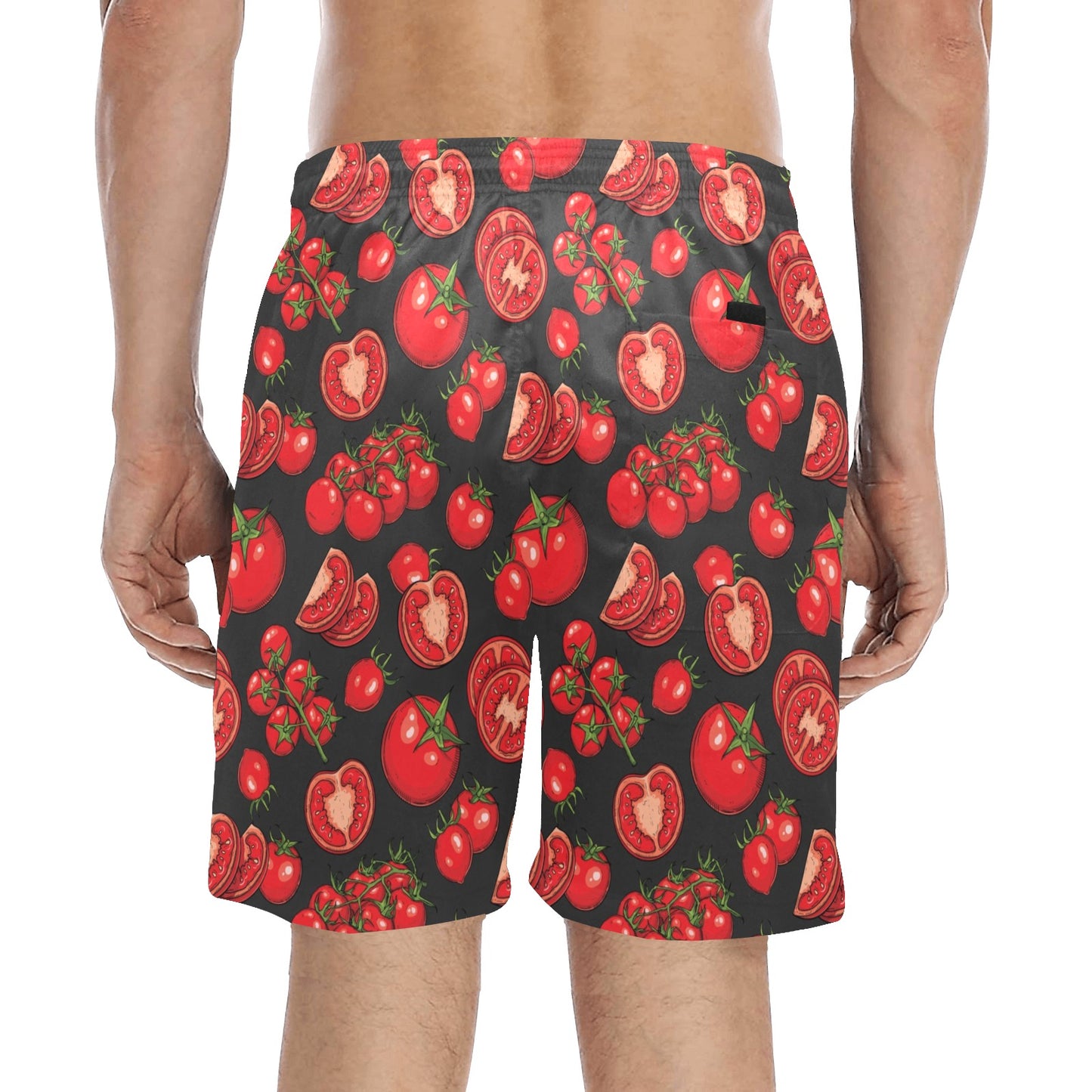 Tomato Print Design LKS303 Men's Swim Trunks Beach Shorts