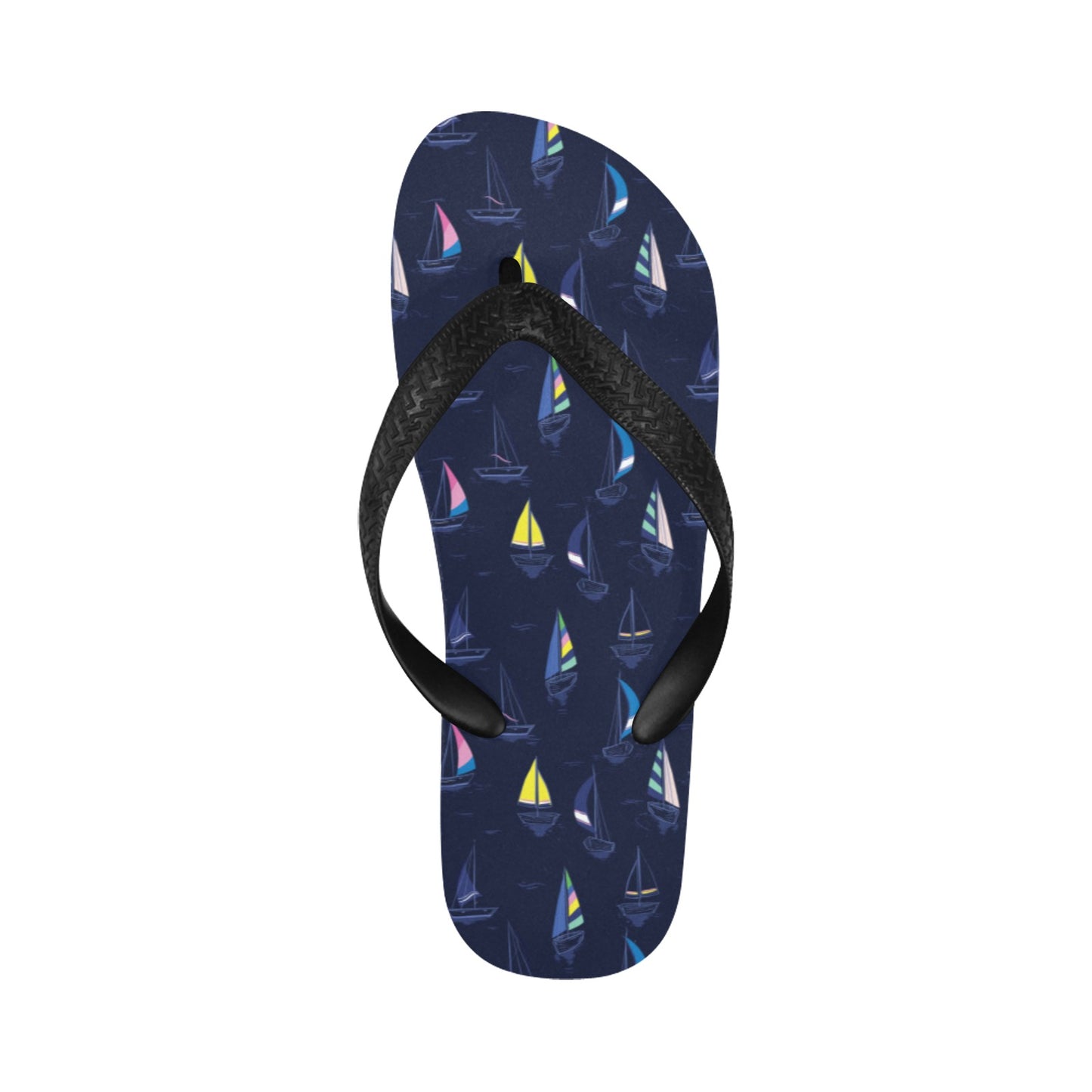 Sailboat Print Design LKS305 Flip Flops