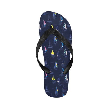 Sailboat Print Design LKS305 Flip Flops