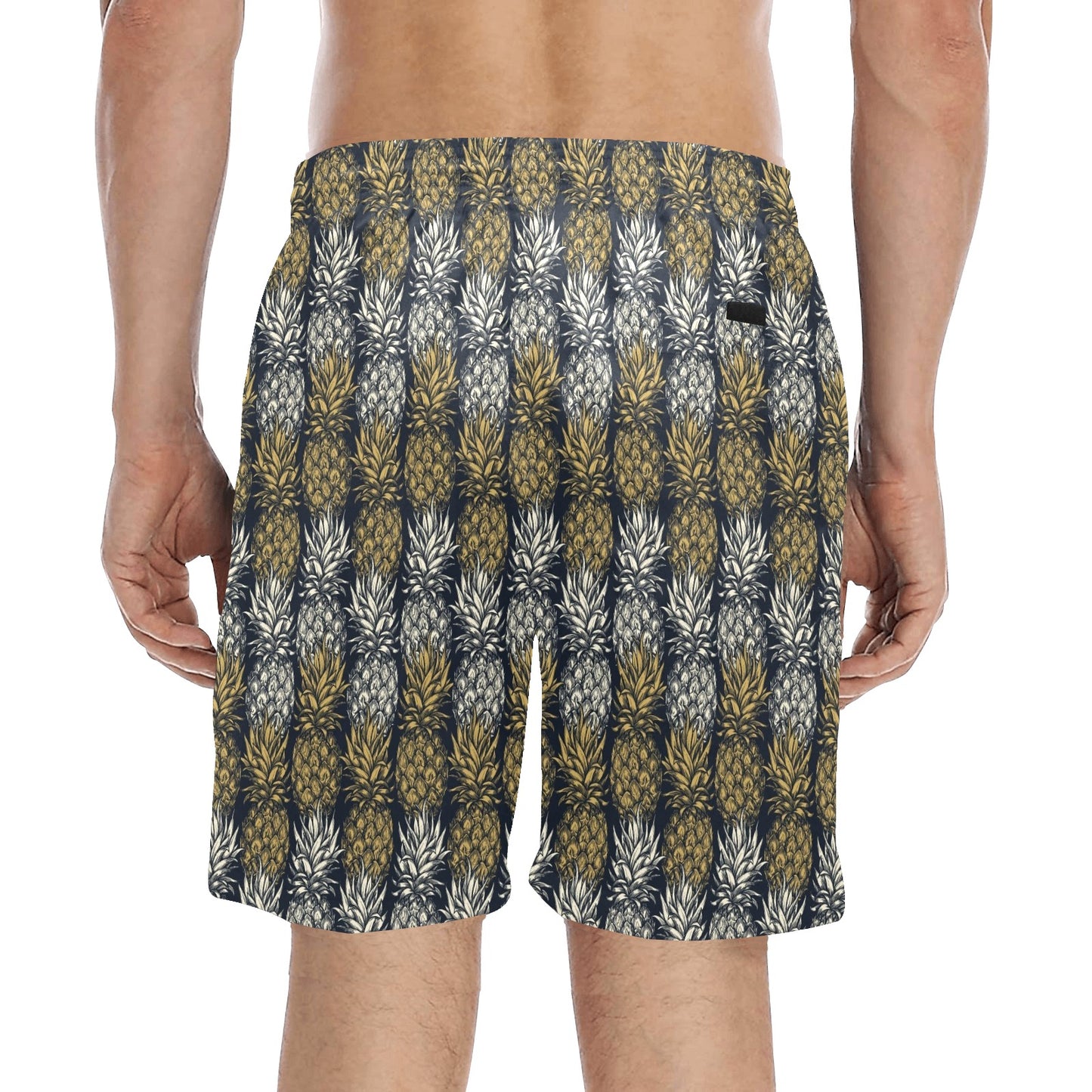 Pineapple Print Design Pattern Men's Swim Trunks Beach Shorts