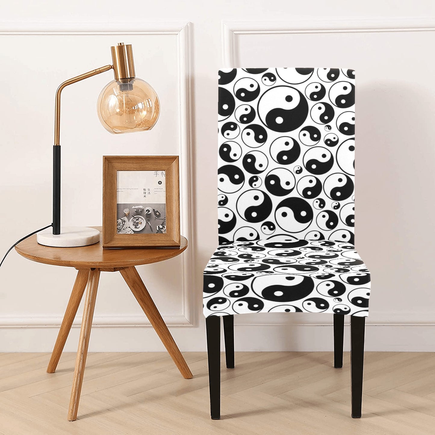Yin Yang Print Design LKS302 Dining Chair Slipcover