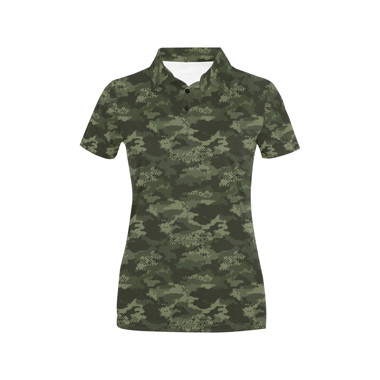 Army Camouflage Pattern Print Design 02 Women's Polo Shirt