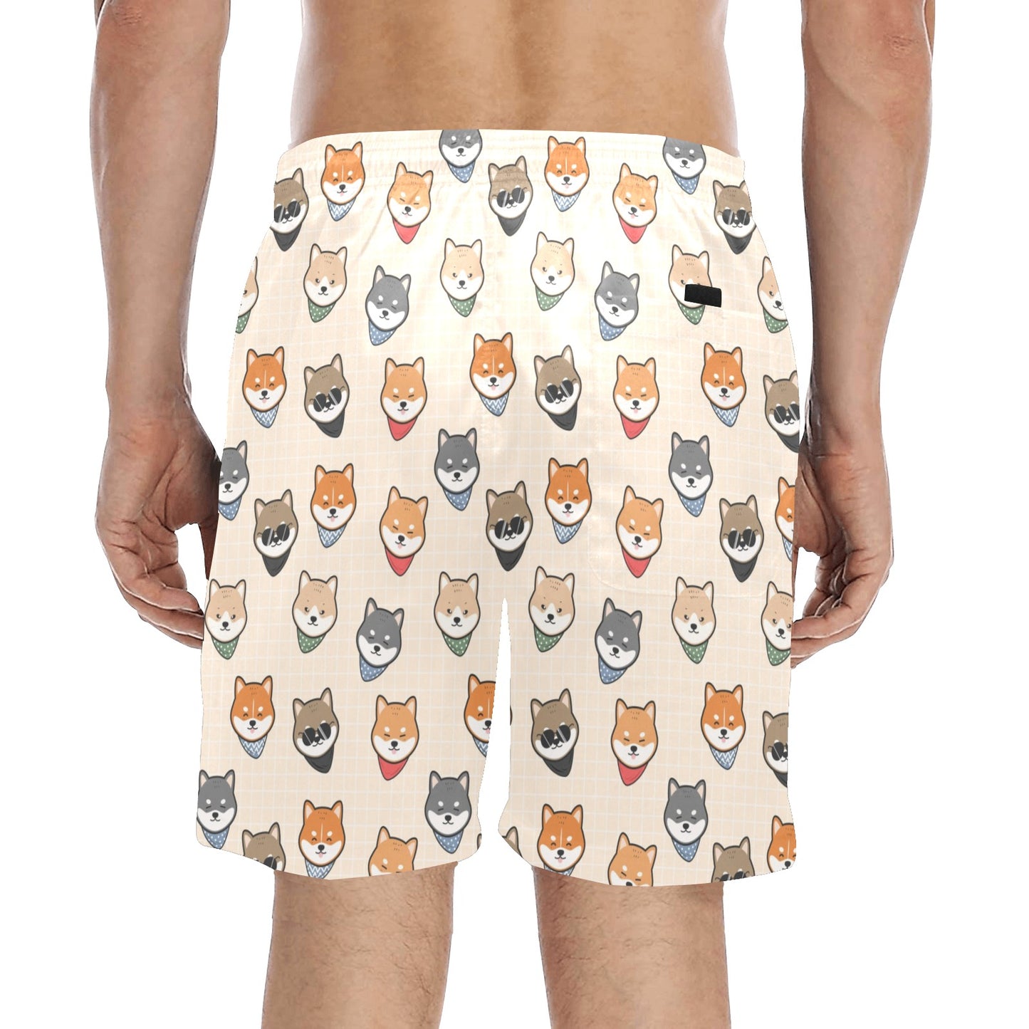 Shiba Inu Print Design LKS3010 Men's Swim Trunks Beach Shorts