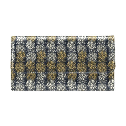 Pineapple Print Design Pattern Women's Trifold Wallet