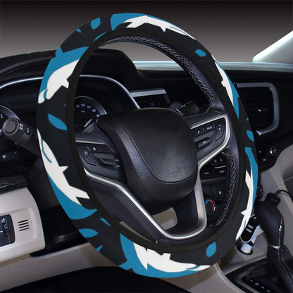 Shark Print Design LKS303 Steering Wheel Cover with Elastic Edge