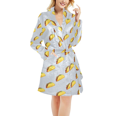 Taco Print Design LKS304 Women's Fleece Robe