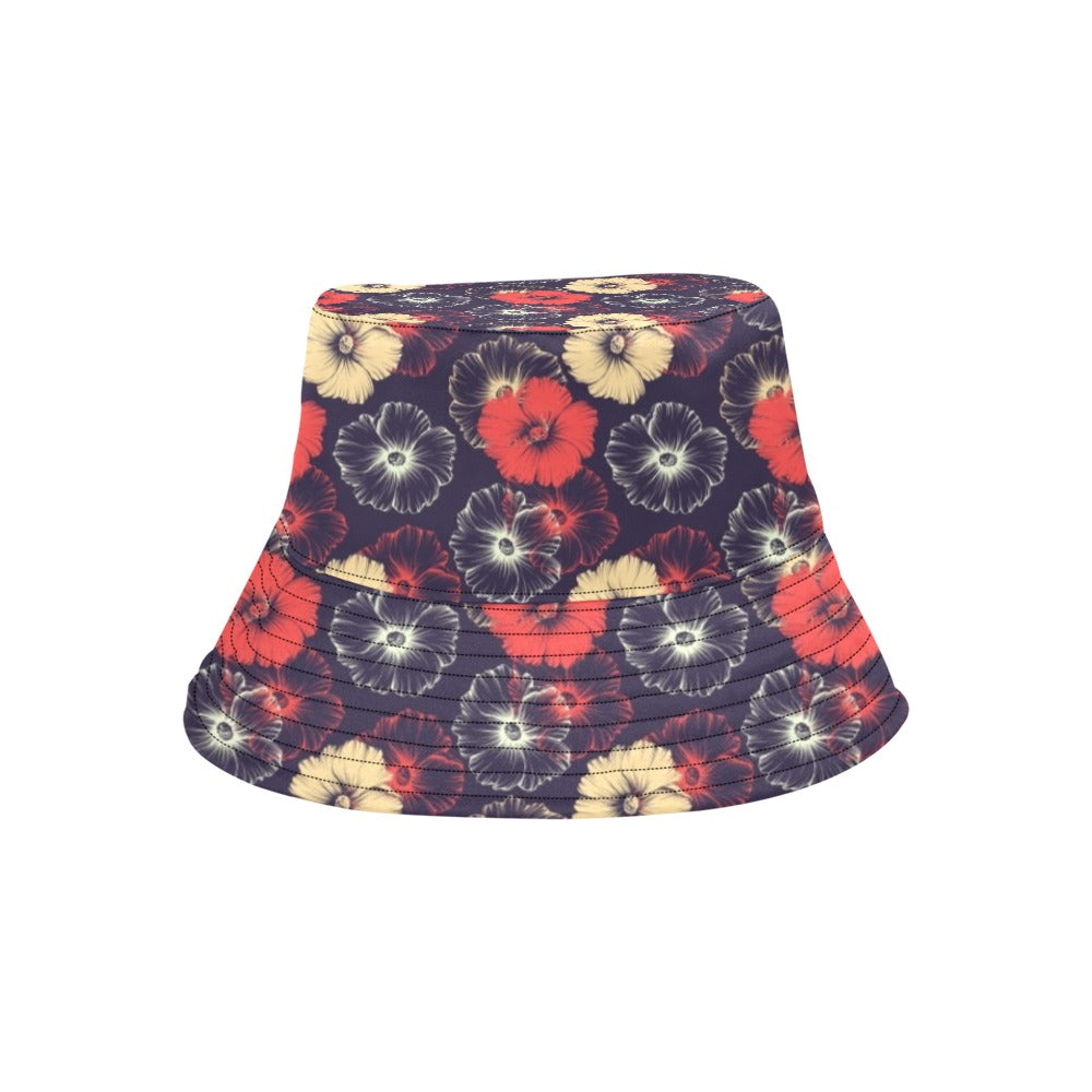 Tropical Flower Print Design LKS302 Unisex Bucket Hat