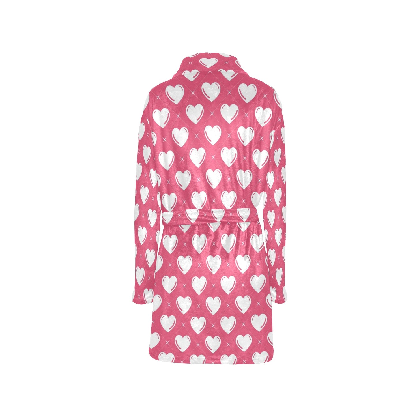 Heart Pattern Print Design HE07 Women's Fleece Robe
