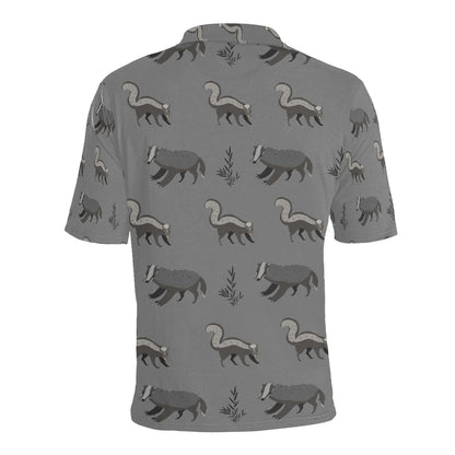 Skunk Print Design LKS301 Men Polo Shirt