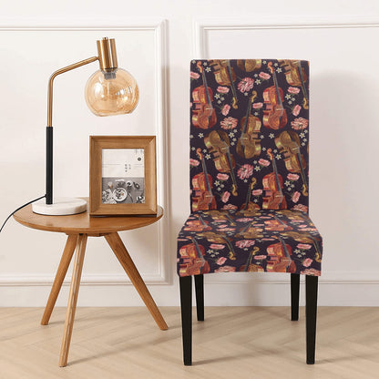 Violin Print Design LKS402 Dining Chair Slipcover