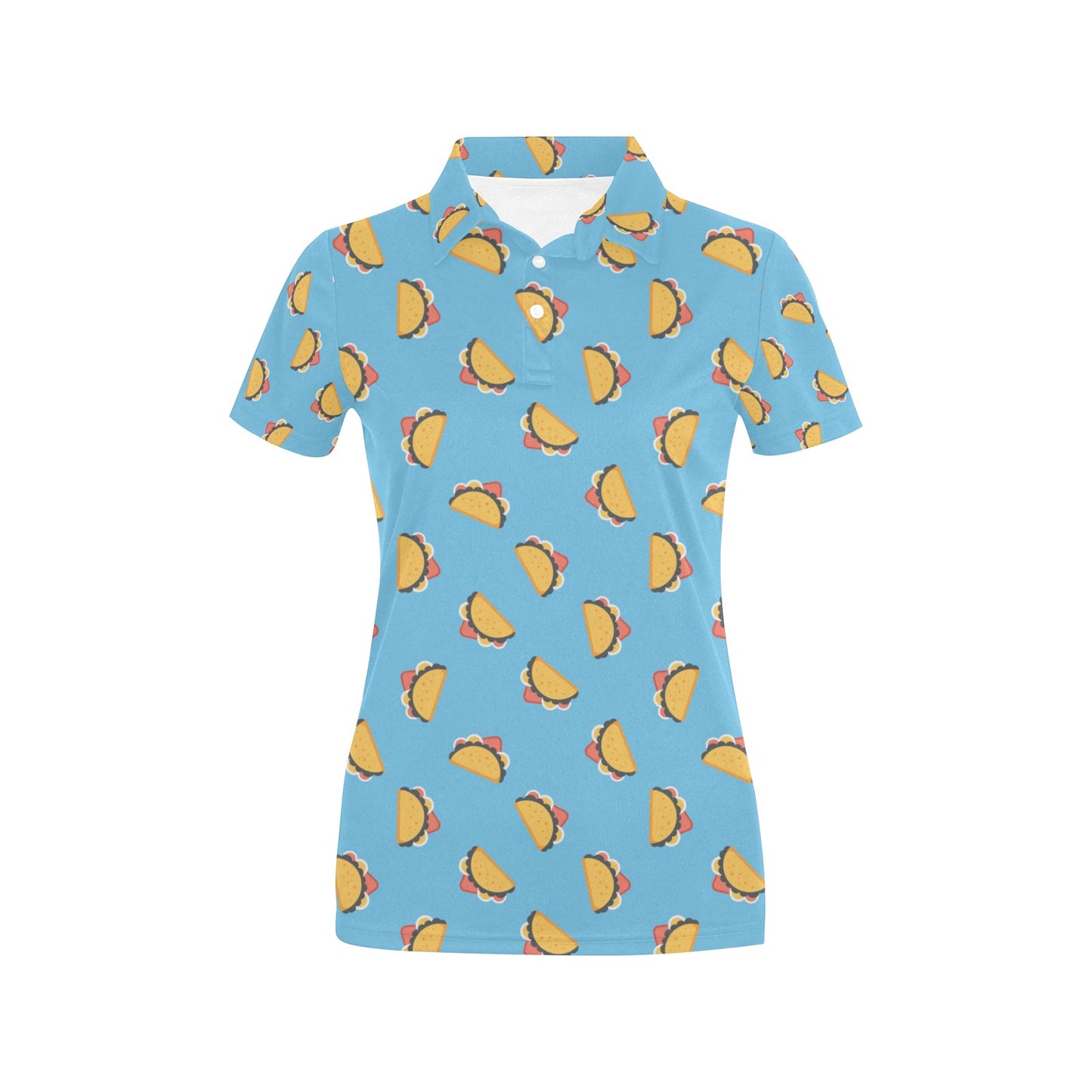 Taco Print Design LKS301 Women's Polo Shirt