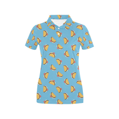 Taco Print Design LKS301 Women's Polo Shirt