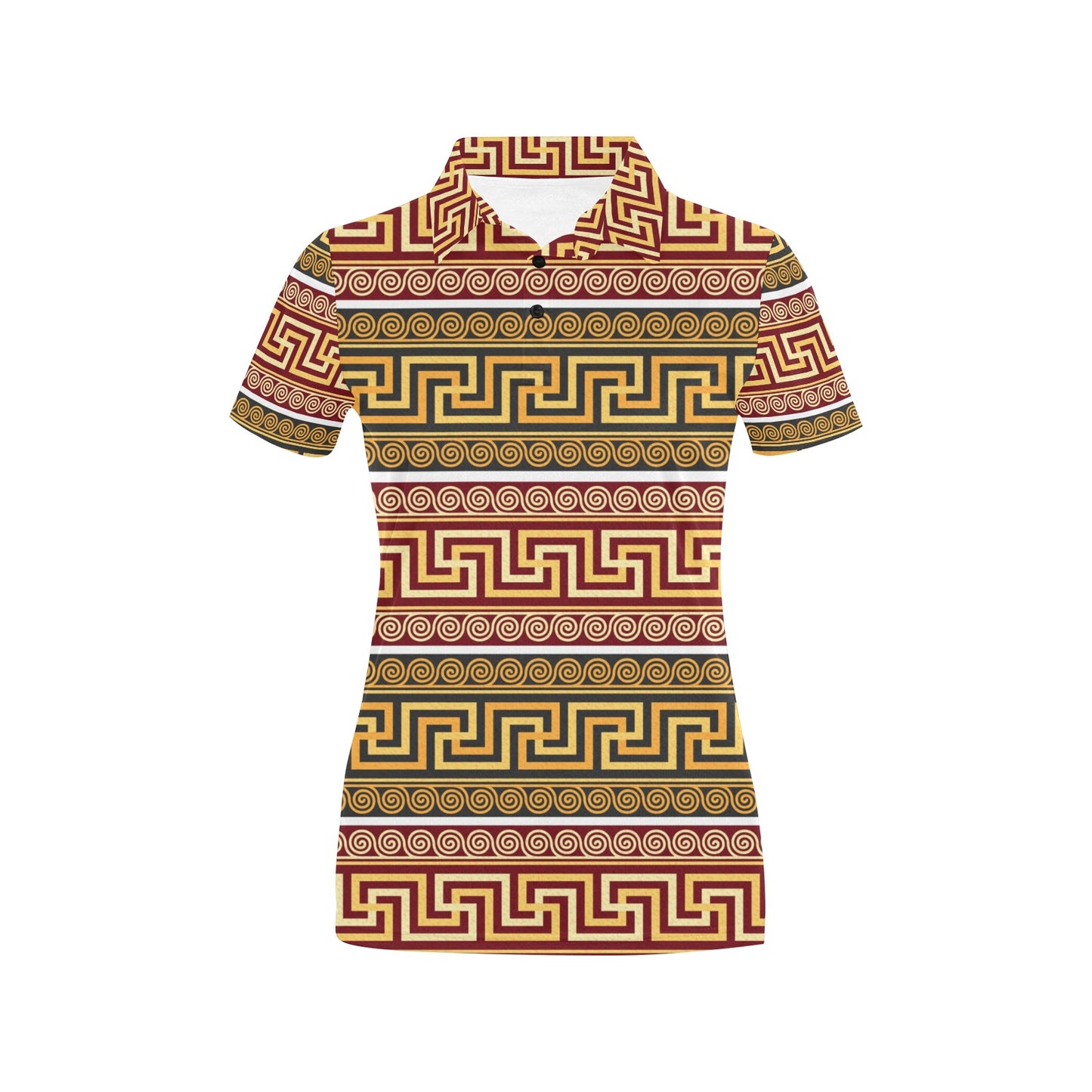 Ancient Greek Pattern Print Design LKS302 Women's Polo Shirt