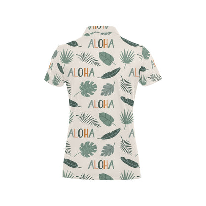Aloha Hawaii Pattern Print Design 05 Women's Polo Shirt