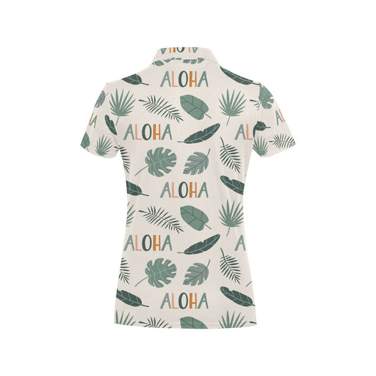 Aloha Hawaii Pattern Print Design 05 Women's Polo Shirt