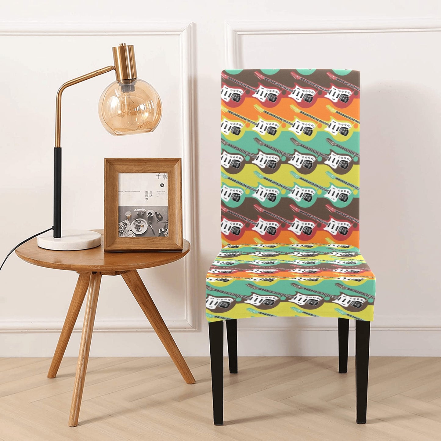 Electric Guitar Print Design LKS401 Dining Chair Slipcover