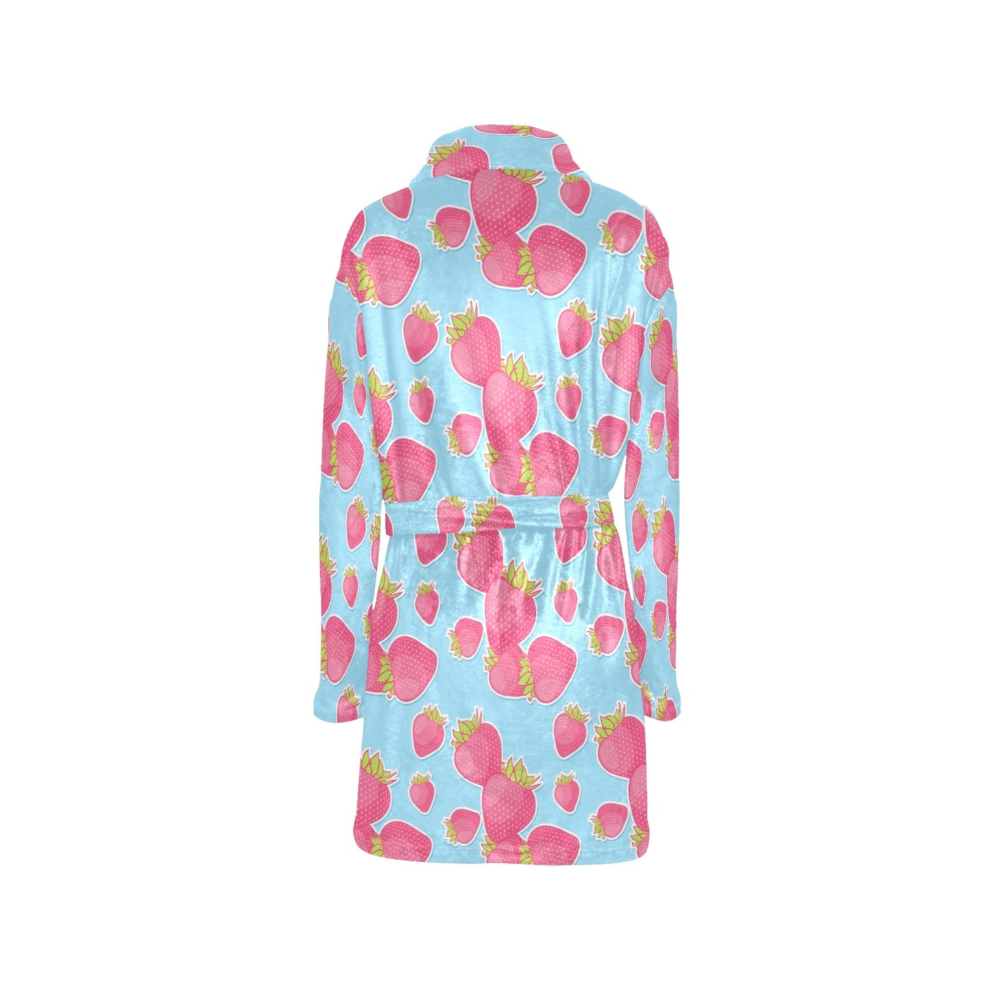 Strawberry Pattern Print Design SB04 Women's Fleece Robe