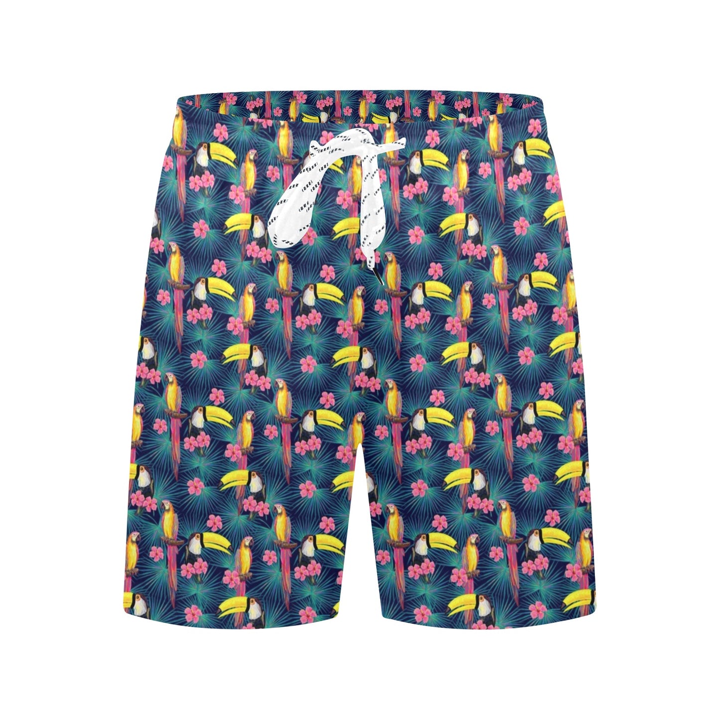 Toucan Parrot Design Men's Swim Trunks Beach Shorts