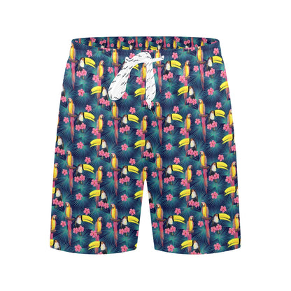 Toucan Parrot Design Men's Swim Trunks Beach Shorts