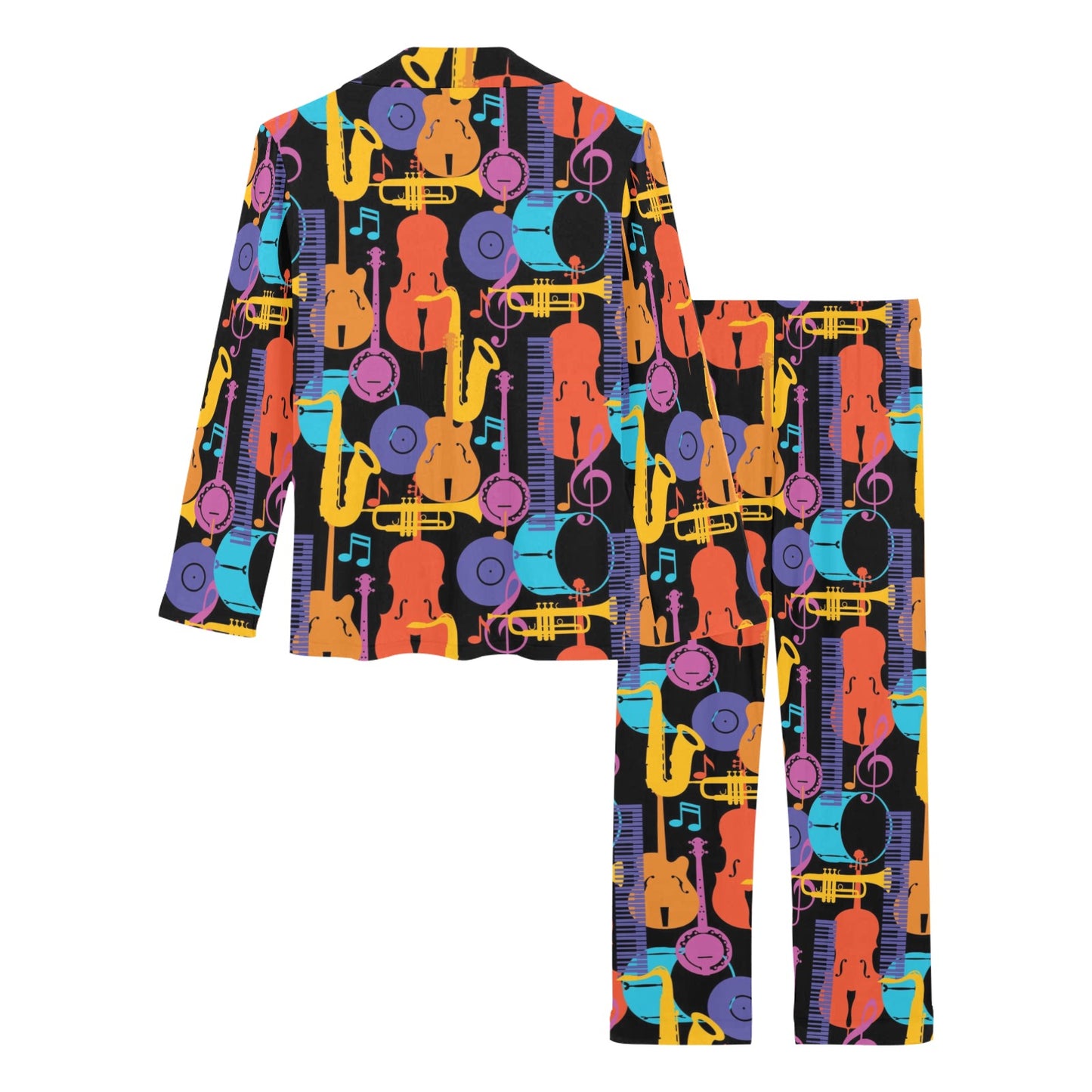 Jazz Pattern Print Design 03 Women's Long Pajama Set