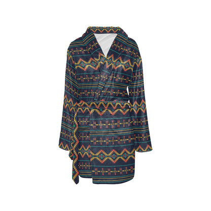 Southwest American Design Themed Print Women's Fleece Robe