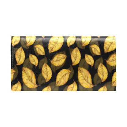 Elm Leave Summer Print Pattern Women's Trifold Wallet