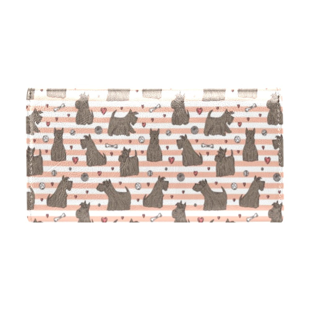 Scottish Terriers Print Design LKS3016 Women's Trifold Wallet