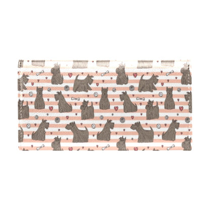 Scottish Terriers Print Design LKS3016 Women's Trifold Wallet