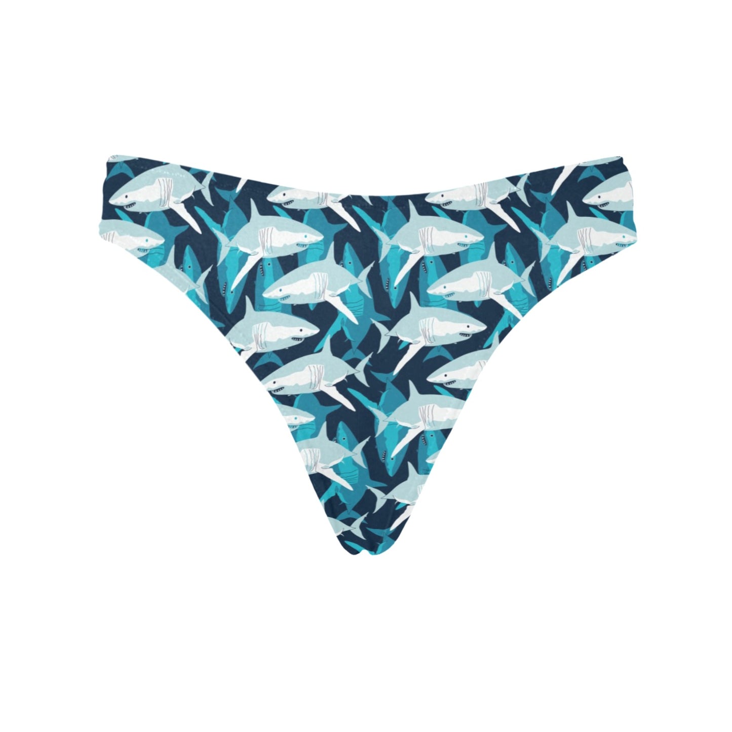 Shark Design Print Women's Thongs