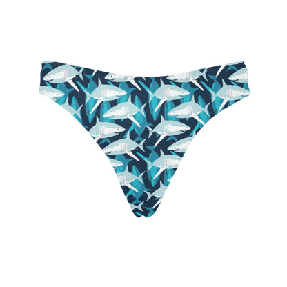 Shark Design Print Women's Thongs