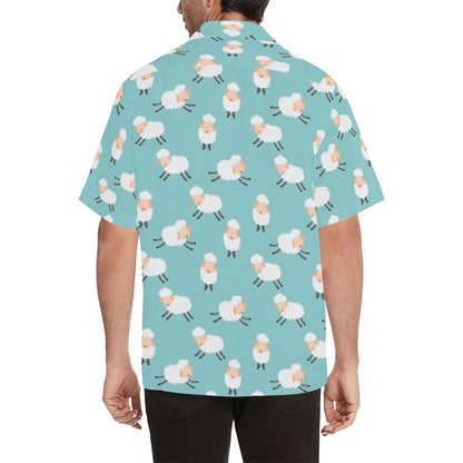 Sheep Print Design LKS406 Men's Men's Hawaiian Shirt