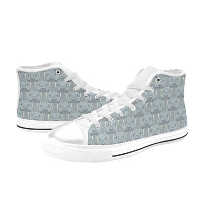 Walrus Print Design LKS402 Men's High Top Canvas Shoes