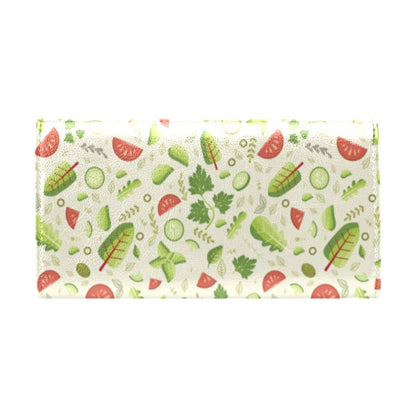 Salad Vegetable Print Design LKS302 Women's Trifold Wallet