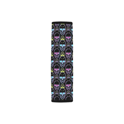 Skull 3D Colorful Print Design LKS309 Car Seat Belt Cover