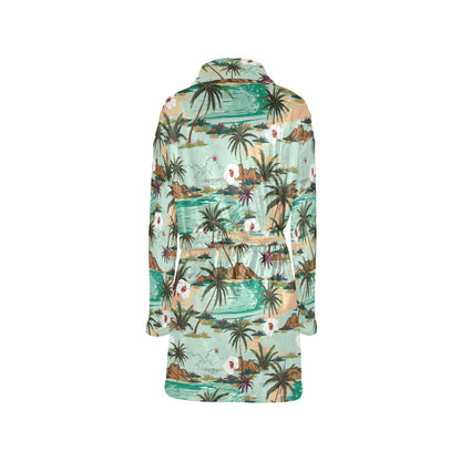 Pacific island Pattern Print Design A03 Women's Fleece Robe