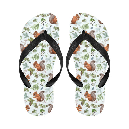 Squirrel Print Design LKS308 Flip Flops