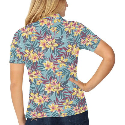Summer Floral Print Design LKS304 Women's Polo Shirt