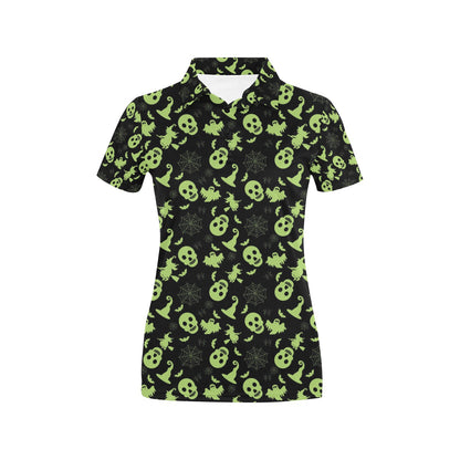 Witch Halloween Print Design LKS306 Women's Polo Shirt