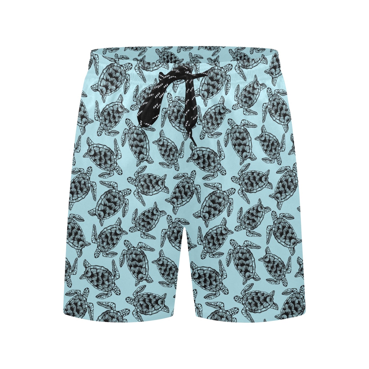 Sea Turtle Print Design LKS3010 Men's Swim Trunks Beach Shorts