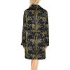 Tiger Gold Print Design LKS307 Women's Fleece Robe