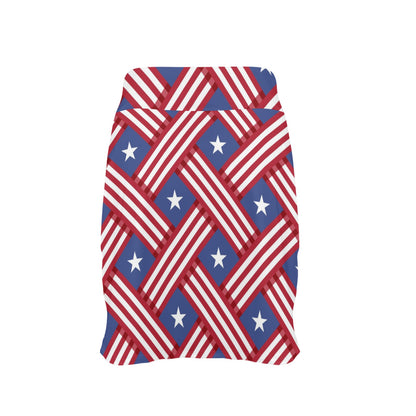 American flag Pattern 17" Golf & Pickleball Skort with Pockets