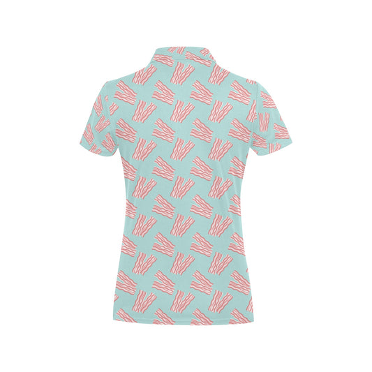 Bacon Pattern Print Design 04 Women's Polo Shirt