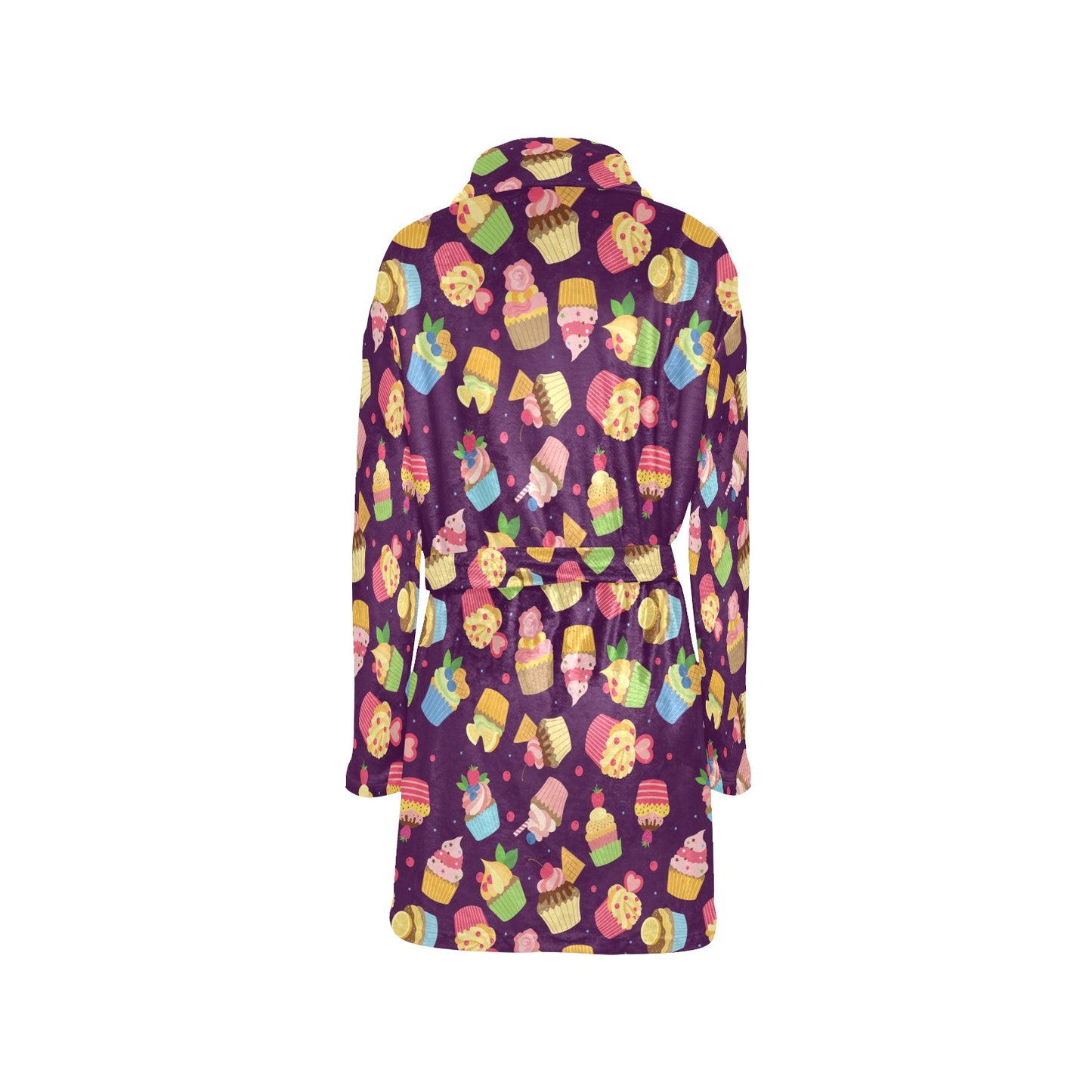Cupcake Pattern Print Design 05 Women's Fleece Robe