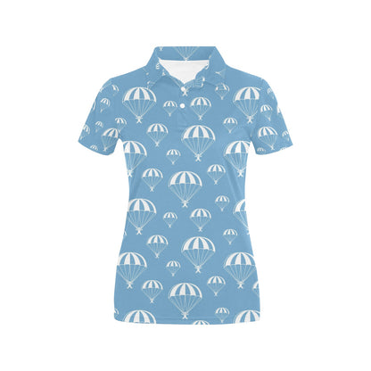 Skydiver Print Design LKS305 Women's Polo Shirt