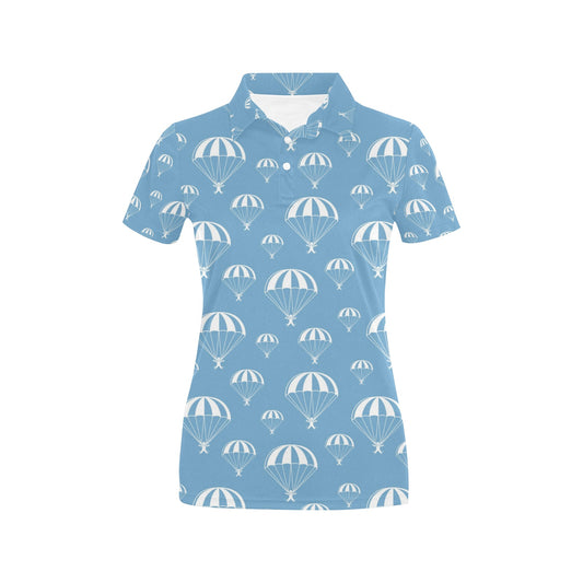 Skydiver Print Design LKS305 Women's Polo Shirt