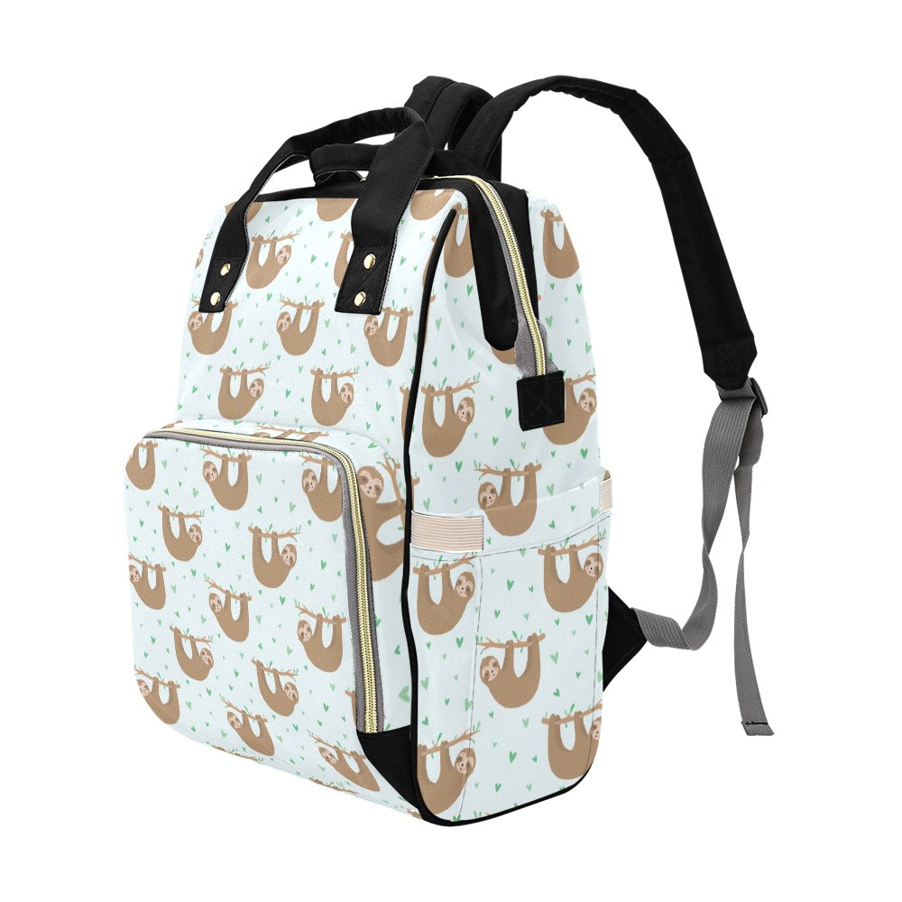 Sloth Print Design LKS308 Diaper Bag Backpack