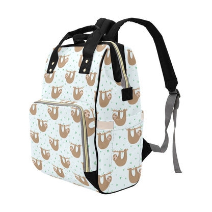 Sloth Print Design LKS308 Diaper Bag Backpack