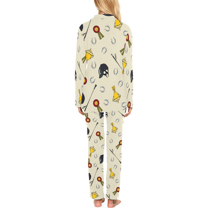 Equestrian Horseshoe Equipment Women's Long Pajama Set